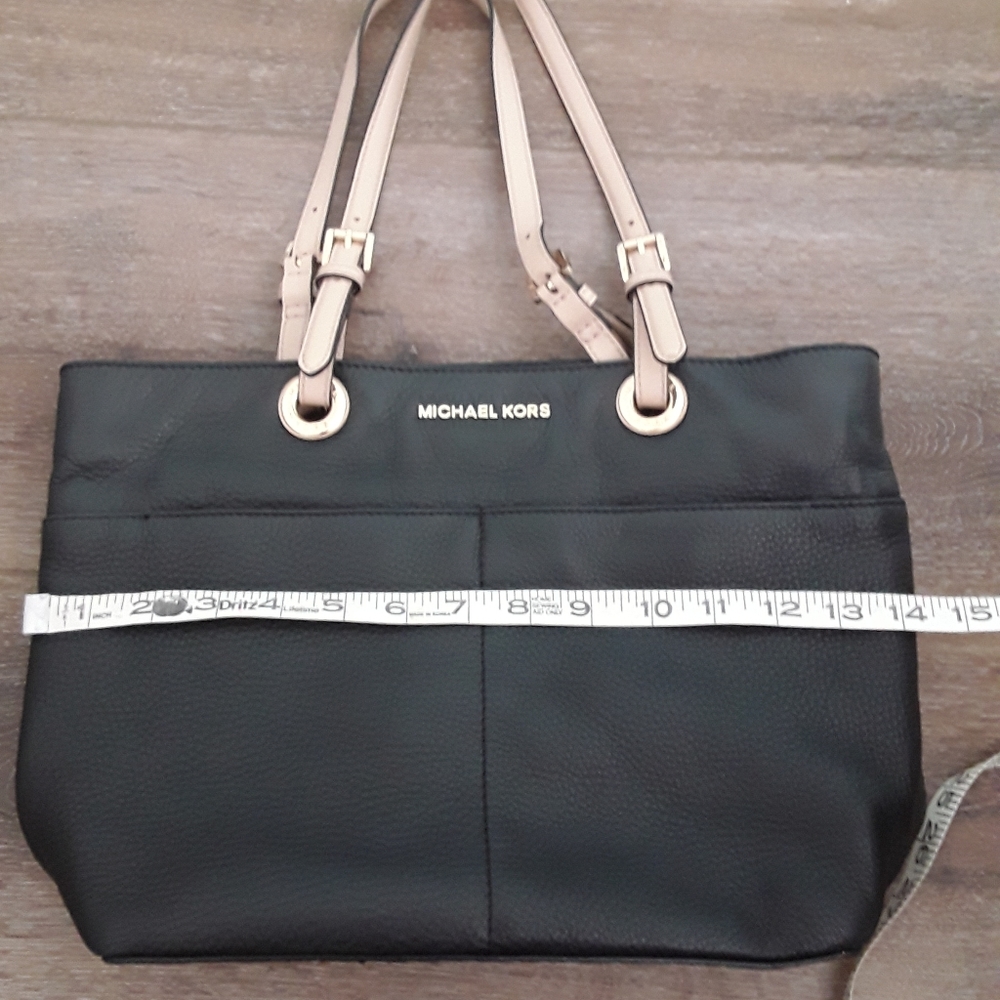 Michael Kors Top Zip Pocket Pebbled Leather Tote